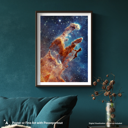 Jesion - Pillars of Creation James Webb with Hubble